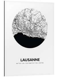 Magnettafel Stadtplan von Lausanne