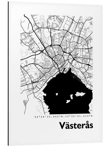 Stampa su alluminio Mappa di Vasteras