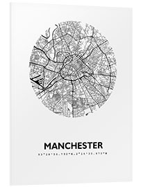 Foam board print Map of Manchester