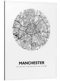 Magnettafel Karte von Manchester