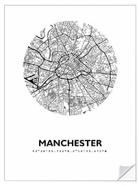 Wall sticker Map of Manchester