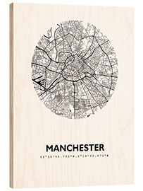 Trätavla Map of Manchester