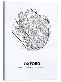 Stampa su tela Mappa della città di Oxford