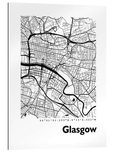 Galleriprint Map Glasgow