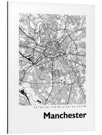 Magnettafel Stadtplan von Manchester
