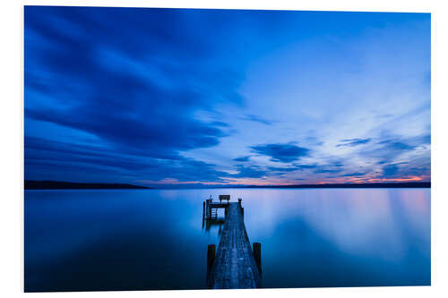 Tableau en PVC Crépuscule au bord du lac