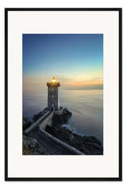 Gerahmter Kunstdruck Leuchtturm Petit Minou