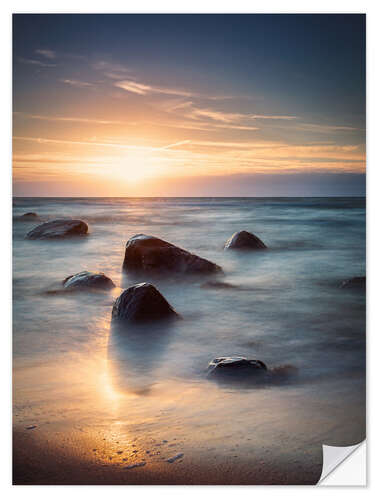 Selvklebende plakat Glowing sand