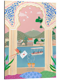 Magnettafel Ausblick auf Udaiur, Indien