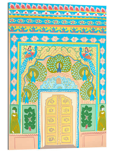 Cuadro de plexi-alu Puerta de Pavo Real en Jaipur