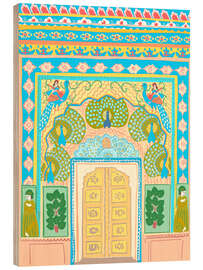 Holzbild Peacock Gate in Jaipur