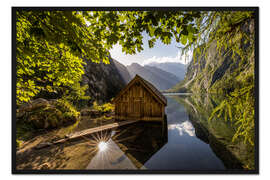 Gerahmter Kunstdruck Idylle am Bergsee