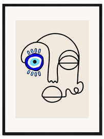 Gerahmter Kunstdruck No evil allowed