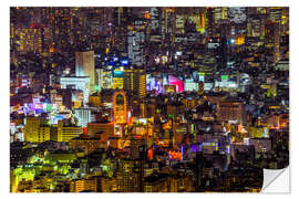 Selvklebende plakat Osaka at night II