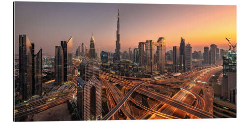 Galleriprint Dubai - sunset over the skyline