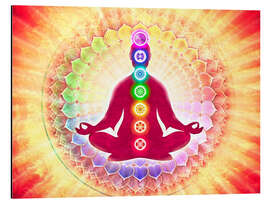 Magnettafel In Meditation mit Chakren - Harmonisierende Energie