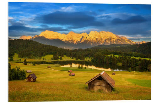 Foam board print Summer evening in Bavaria