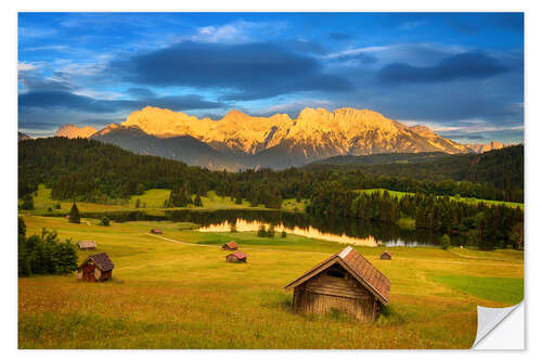 Wandsticker Sommerabend in Bayern