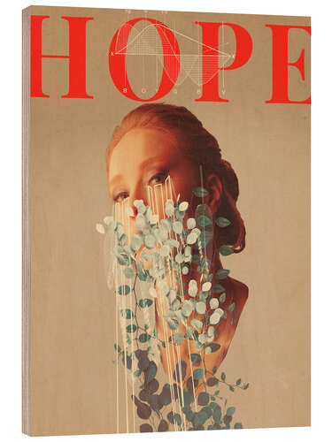 Print på træ Growing Hope