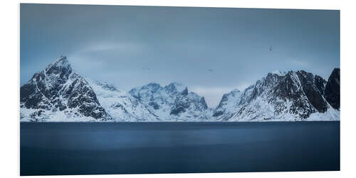 Foam board print Mountains of the Lofoten Islands