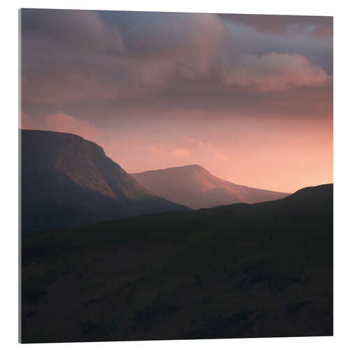 Acrylic print Sunset over the Lake District