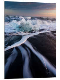 Gallery print Ice cream on Jokulsarlon beach, Iceland