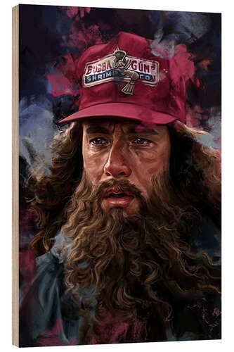 Wood print Forrest Gump