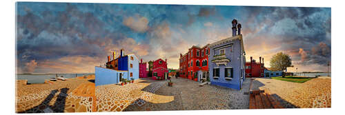 Acrylic print Burano at sunset