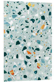 Foam board print Mint Terrazzo