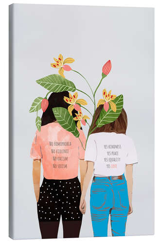 Obraz na płótnie Girls with mottos