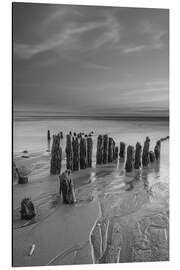 Aluminium print Groynes on the beach