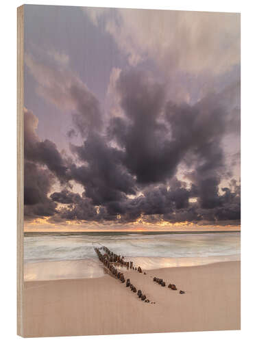 Trebilde Groyne with clouds