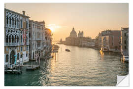 Muursticker Grand Canal at sunrise