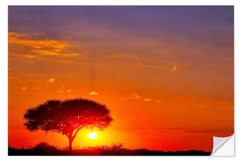 Naklejka na ścianę Sunrise in Namibia