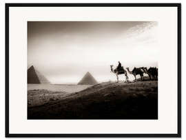 Gerahmter Kunstdruck Sichtung der Pyramiden