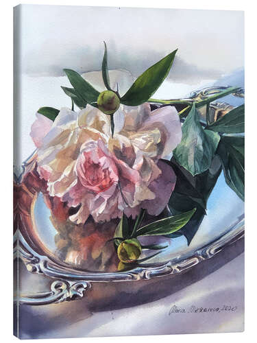 Lienzo Still life with a peony