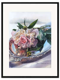 Plakat artystyczny premium w ramie Still life with a peony