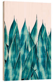 Wood print Summer Agave