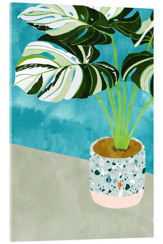 Acrylic print Variegated Monstera