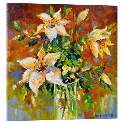 Acrylic print Bouquet of lilies