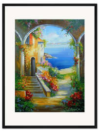 Gerahmter Kunstdruck Hafengarten