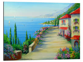 Magnettafel Blühende Stadt am Meer