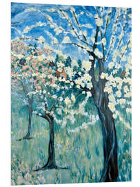 Hartschaumbild Apfelblüten