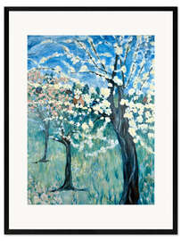 Impression artistique encadrée Fleurs de pommier