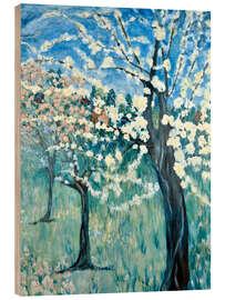Tableau en bois Fleurs de pommier