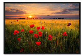 Gerahmter Kunstdruck Landidylle