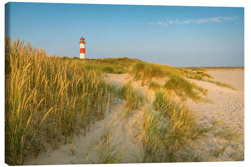 Lærredsbillede Summer morning at the lighthouse on Sylt