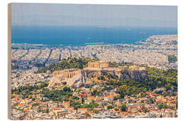 Holzbild Die Akropolis von Athen, Griechenland