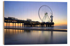 Wood print Pier Scheveningen