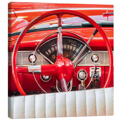 Canvas print The red American classic car